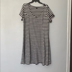 Striped skater dress